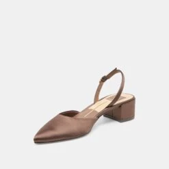 CAREL HEELS DK BROWN SATIN(Carel Heels Dk Brown Satin) -Dolce Vita Shop DOLCEVITA HEELS CAREL DKBROWN SATIN 09