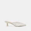 CLARA PEARL HEELS TRUE WHITE DAISY MESH(Clara Pearl Heels True White Daisy Mesh)