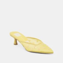 CLARA HEELS LEMON MESH(Clara Heels Lemon Mesh) -Dolce Vita Shop DOLCEVITA HEELS CLARA LEMONMESH 01