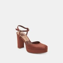 CLAUD HEELS CHOCOLATE SATIN(Claud Heels Chocolate Satin) -Dolce Vita Shop DOLCEVITA HEELS CLAUD CHOCOLATESATIN 01