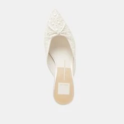 CLAYTN PEARL HEELS TRUE WHITE SATIN(Claytn Pearl Heels True White Satin) -Dolce Vita Shop DOLCEVITA HEELS CLAYTNPEARL TRUEWHITESATIN 06