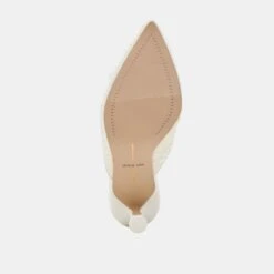 CLAYTN PEARL HEELS TRUE WHITE SATIN(Claytn Pearl Heels True White Satin) -Dolce Vita Shop DOLCEVITA HEELS CLAYTNPEARL TRUEWHITESATIN 07