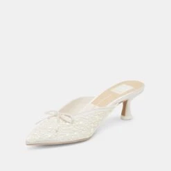 CLAYTN PEARL HEELS TRUE WHITE SATIN(Claytn Pearl Heels True White Satin) -Dolce Vita Shop DOLCEVITA HEELS CLAYTNPEARL TRUEWHITESATIN 08