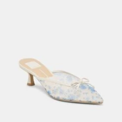 CLEO HEELS BLUE FLORAL MESH(Cleo Heels Blue Floral Mesh) -Dolce Vita Shop DOLCEVITA HEELS CLEO BLUEFLORALMESH 01