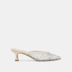 CLEO HEELS BLUE FLORAL MESH(Cleo Heels Blue Floral Mesh)