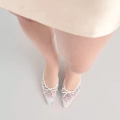 CLEO HEELS BLUE FLORAL MESH(Cleo Heels Blue Floral Mesh) -Dolce Vita Shop DOLCEVITA HEELS CLEO BLUEFLORALMESH ONFOOT 01