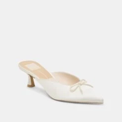 CLEO HEELS OFF WHITE SATIN(Cleo Heels Off White Satin) -Dolce Vita Shop DOLCEVITA HEELS CLEO OFFWHITESATIN 01