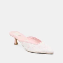 CLEO X BYRDIE GOLF HEELS PINK FLORAL SATIN(Cleo X Byrdie Golf Heels Pink Floral Satin) -Dolce Vita Shop DOLCEVITA HEELS CLEO PINKFLORALSATIN 01 8d457d5f ecdc 4944 8c18 20e0114cde37