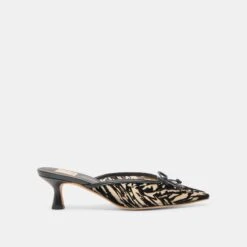 CLEO HEELS ZEBRA VELVET MESH(Cleo Heels Zebra Velvet Mesh)