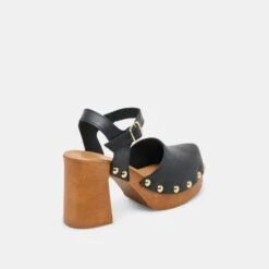 CLOVER HEELS BLACK LEATHER(Clover Heels Black Leather) -Dolce Vita Shop DOLCEVITA HEELS CLOVER BLACKLEATHER 03