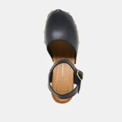 CLOVER HEELS BLACK LEATHER(Clover Heels Black Leather) -Dolce Vita Shop DOLCEVITA HEELS CLOVER BLACKLEATHER 06