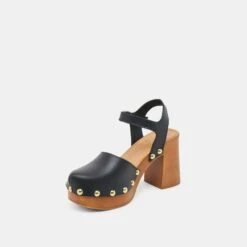 CLOVER HEELS BLACK LEATHER(Clover Heels Black Leather) -Dolce Vita Shop DOLCEVITA HEELS CLOVER BLACKLEATHER 08