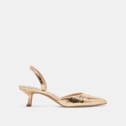 CORSA HEELS GOLD DISTRESSED LEATHER(Corsa Heels Gold Distressed Leather)