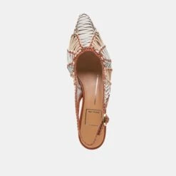 DAFNEY HEELS TAN MULTI WOVEN LEATHER(Dafney Heels Tan Multi Woven Leather) -Dolce Vita Shop DOLCEVITA HEELS DAFNEY TANMULTIWOVENLEATHER 06