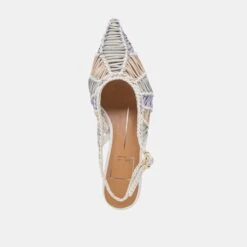DAFNEY HEELS WHITE MULTI WOVEN LEATHER(Dafney Heels White Multi Woven Leather) -Dolce Vita Shop DOLCEVITA HEELS DAFNEY WHITEMULTIWOVENLEATHER 06