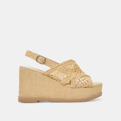 DEXLER WEDGES LT NATURAL WOVEN RAFFIA(Dexler Wedges Lt Natural Woven Raffia)