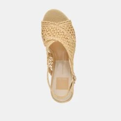 DEXLER WEDGES LT NATURAL WOVEN RAFFIA(Dexler Wedges Lt Natural Woven Raffia) -Dolce Vita Shop DOLCEVITA HEELS DEXLER LTNATURALWOVENRAFFIA 06