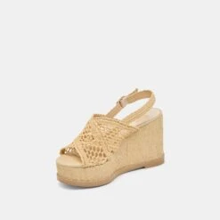 DEXLER WEDGES LT NATURAL WOVEN RAFFIA(Dexler Wedges Lt Natural Woven Raffia) -Dolce Vita Shop DOLCEVITA HEELS DEXLER LTNATURALWOVENRAFFIA 08