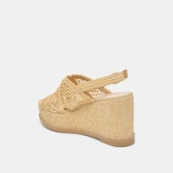 DEXLER WEDGES LT NATURAL WOVEN RAFFIA(Dexler Wedges Lt Natural Woven Raffia) -Dolce Vita Shop DOLCEVITA HEELS DEXLER LTNATURALWOVENRAFFIA 09