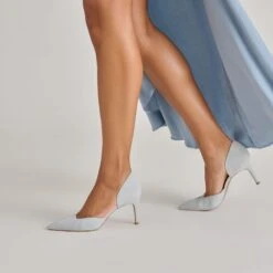 ELOY HEELS LIGHT BLUE SUEDE(Eloy Heels Light Blue Suede) -Dolce Vita Shop DOLCEVITA HEELS ELOY LIGHTBLUESUEDE ONFOOT 03