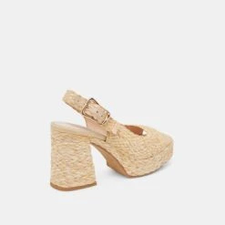 FLORES HEELS NATURAL RAFFIA(Flores Heels Natural Raffia) -Dolce Vita Shop DOLCEVITA HEELS FLORES NATURALRAFFIA 03