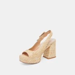 FLORES HEELS NATURAL RAFFIA(Flores Heels Natural Raffia) -Dolce Vita Shop DOLCEVITA HEELS FLORES NATURALRAFFIA 08
