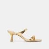GENORA HEELS GOLD DISTRESSED LEATHER(Genora Heels Gold Distressed Leather)