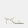 GENORA HEELS WHITE LEATHER(Genora Heels White Leather)