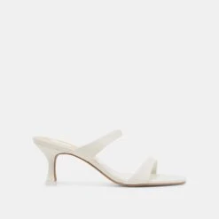 GENORA HEELS WHITE LEATHER(Genora Heels White Leather)