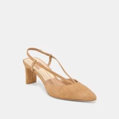 GINAY HEELS LT BROWN SUEDE(Ginay Heels Lt Brown Suede) -Dolce Vita Shop DOLCEVITA HEELS GINAY LTBROWNSUEDE 01