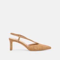 GINAY HEELS LT BROWN SUEDE(Ginay Heels Lt Brown Suede)