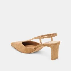 GINAY HEELS LT BROWN SUEDE(Ginay Heels Lt Brown Suede) -Dolce Vita Shop DOLCEVITA HEELS GINAY LTBROWNSUEDE 08