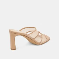 GITEL WIDE HEELS LIGHT TAN MESH(Gitel Wide Heels Light Tan Mesh) -Dolce Vita Shop DOLCEVITA HEELS GITEL LIGHTTANMESH 03