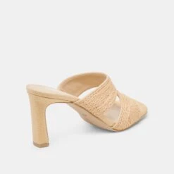 GITEL WIDE HEELS LT NATURAL RAFFIA(Gitel Wide Heels Lt Natural Raffia) -Dolce Vita Shop DOLCEVITA HEELS GITEL LTNATRUALRAFFIA 03
