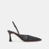 GLORIA HEELS BLACK WOVEN(Gloria Heels Black Woven)