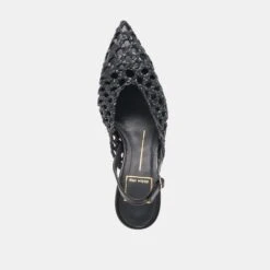 GLORIA HEELS BLACK WOVEN(Gloria Heels Black Woven) -Dolce Vita Shop DOLCEVITA HEELS GLORIA BLACKWOVEN 06