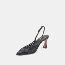 GLORIA HEELS BLACK WOVEN(Gloria Heels Black Woven) -Dolce Vita Shop DOLCEVITA HEELS GLORIA BLACKWOVEN 08