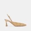 GLORIA HEELS GOLD WOVEN(Gloria Heels Gold Woven)