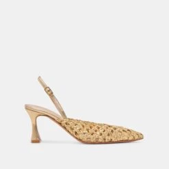 GLORIA HEELS GOLD WOVEN(Gloria Heels Gold Woven)