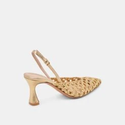 GLORIA HEELS GOLD WOVEN(Gloria Heels Gold Woven) 12 GLORIA HEELS GOLD WOVEN(Gloria Heels Gold Woven) -Dolce Vita Shop DOLCEVITA HEELS GLORIA GOLDWOVEN 03