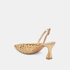 GLORIA HEELS GOLD WOVEN(Gloria Heels Gold Woven) 14 GLORIA HEELS GOLD WOVEN(Gloria Heels Gold Woven) -Dolce Vita Shop DOLCEVITA HEELS GLORIA GOLDWOVEN 09
