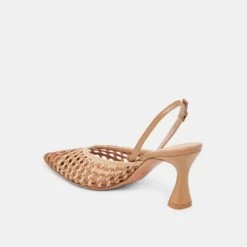 GLORIA HEELS BROWN NATURAL WOVEN(Gloria Heels Brown Natural Woven) -Dolce Vita Shop DOLCEVITA HEELS GLORIA NATURALBEIGEWOVEN 09