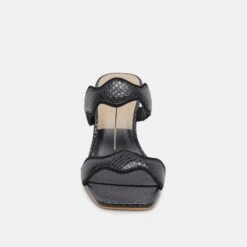 ILVA WIDE HEELS ONYX EMBOSSED LEATHER(Ilva Wide Heels Onyx Embossed Leather) -Dolce Vita Shop DOLCEVITA HEELS ILVA ONYXEMBOSSEDLEATHER 04