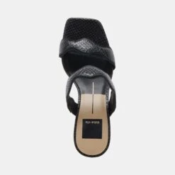 ILVA WIDE HEELS ONYX EMBOSSED LEATHER(Ilva Wide Heels Onyx Embossed Leather) -Dolce Vita Shop DOLCEVITA HEELS ILVA ONYXEMBOSSEDLEATHER 06