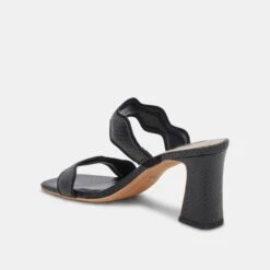 ILVA WIDE HEELS ONYX EMBOSSED LEATHER(Ilva Wide Heels Onyx Embossed Leather) -Dolce Vita Shop DOLCEVITA HEELS ILVA ONYXEMBOSSEDLEATHER 08