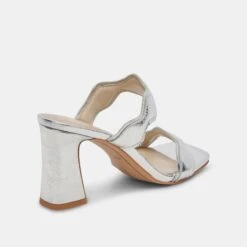 ILVA WIDE HEELS SILVER DISTRESSED LEATHER(Ilva Wide Heels Silver Distressed Leather) -Dolce Vita Shop DOLCEVITA HEELS ILVA SILVERDISTRESSEDLEATHER 03