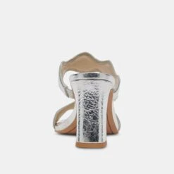 ILVA WIDE HEELS SILVER DISTRESSED LEATHER(Ilva Wide Heels Silver Distressed Leather) -Dolce Vita Shop DOLCEVITA HEELS ILVA SILVERDISTRESSEDLEATHER 05