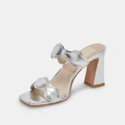 ILVA WIDE HEELS SILVER DISTRESSED LEATHER(Ilva Wide Heels Silver Distressed Leather) -Dolce Vita Shop DOLCEVITA HEELS ILVA SILVERDISTRESSEDLEATHER 09