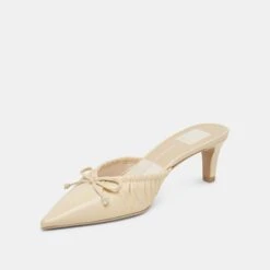 KAIRI MID HEELS LIGHT YELLOW CRINKLE PATENT(Kairi Mid Heels Light Yellow Crinkle Patent) -Dolce Vita Shop DOLCEVITA HEELS KAIRIMID LIGHTYELLOWCRINKLEPATENT 08