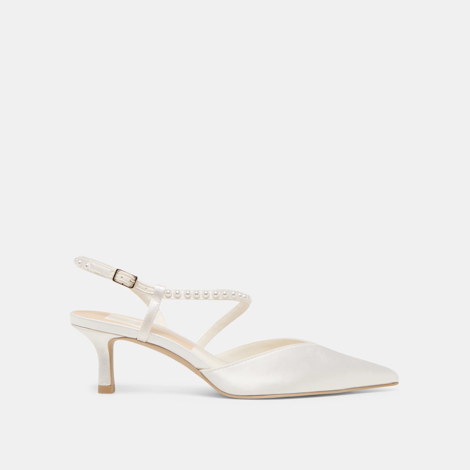 KAMRA PEARL MID HEELS TRUE WHITE SATIN(Kamra Pearl Mid Heels True White Satin) 1 KAMRA PEARL MID HEELS TRUE WHITE SATIN(Kamra Pearl Mid Heels True White Satin)